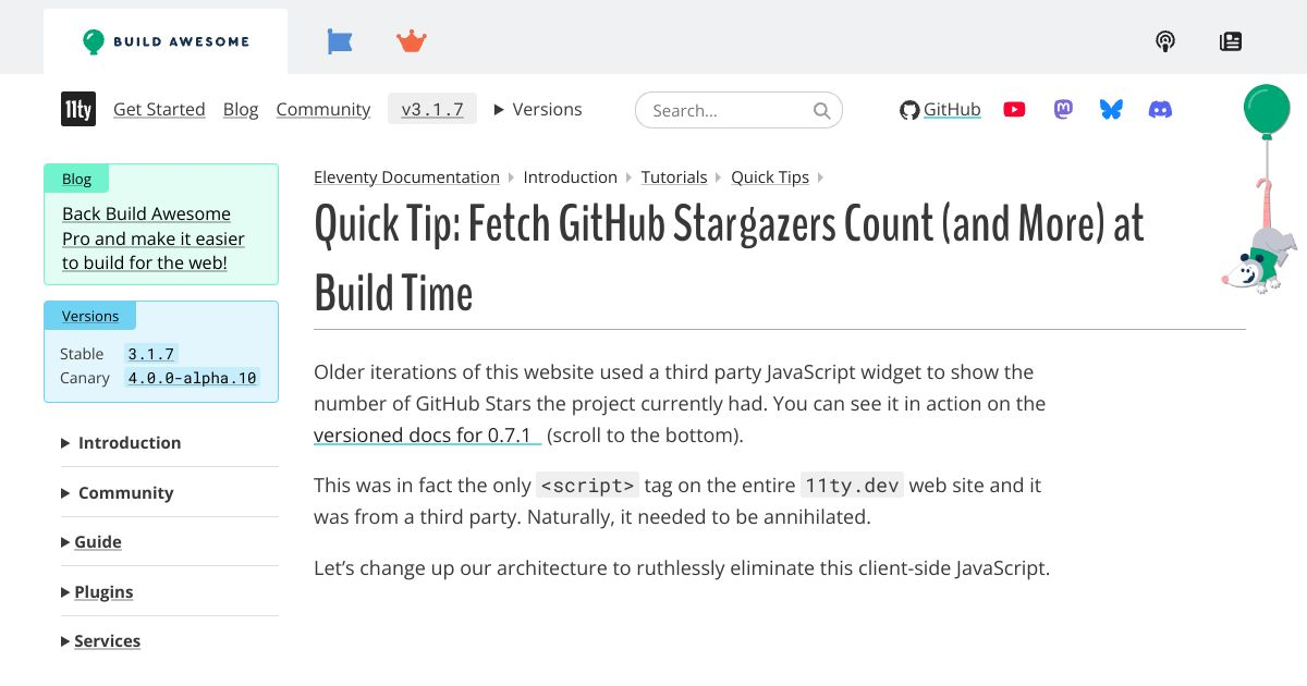 Quick Tip: Fetch GitHub Stargazers Count (and More) at Build Time ...