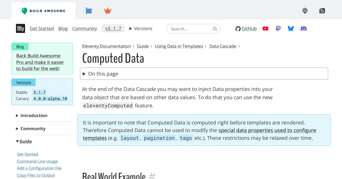 Computed Data — Eleventy
