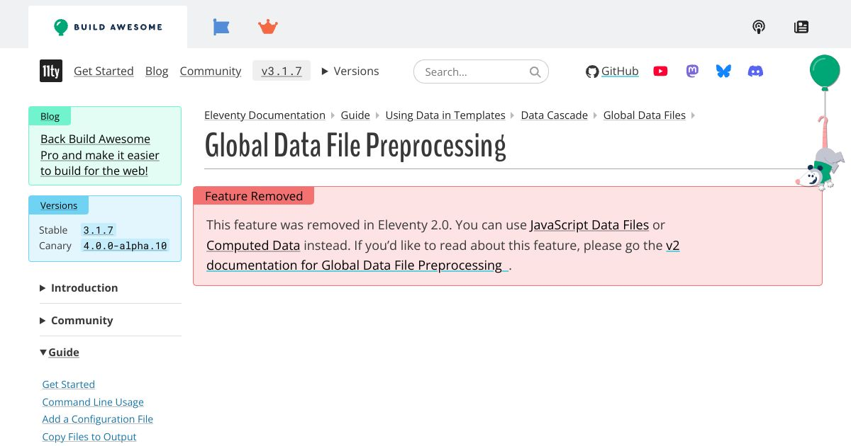 Data Preprocessing — Eleventy