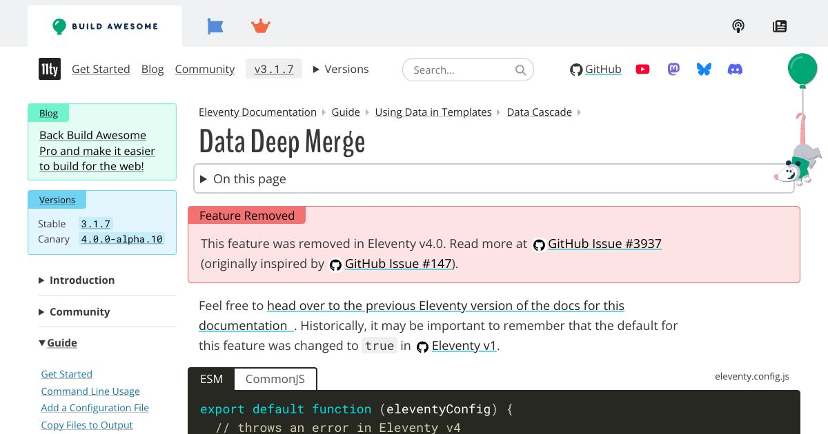 Data Deep Merge — Eleventy