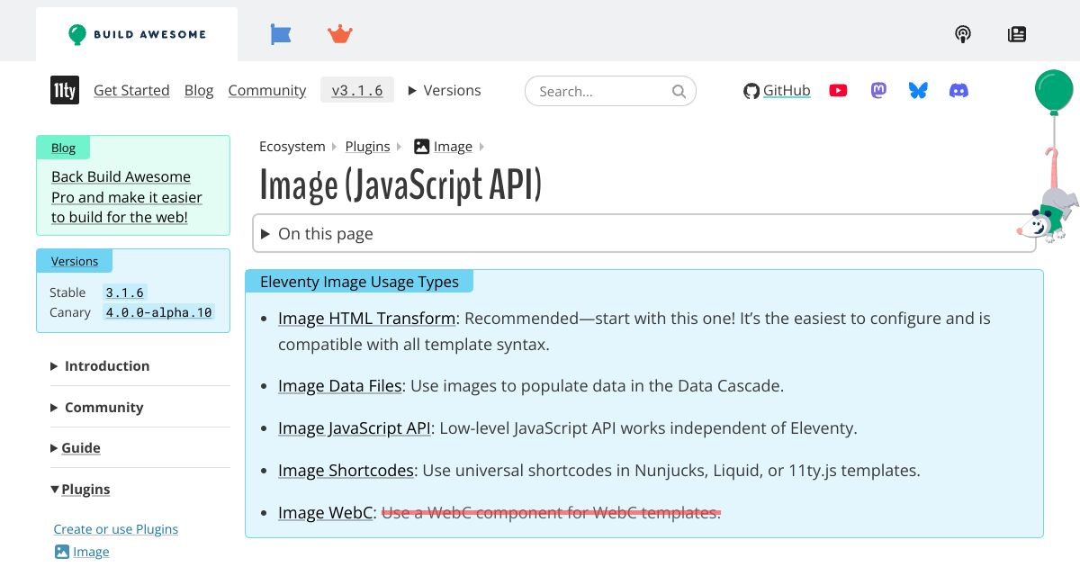 getting image from image library through javascript -... Image JavaScript API β Eleventy